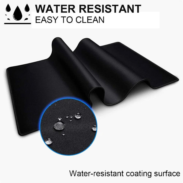 Black 90x40cm Extra Large Anti Slip Gaming Mouse Mat PC Laptop Keyboard Desk Pad